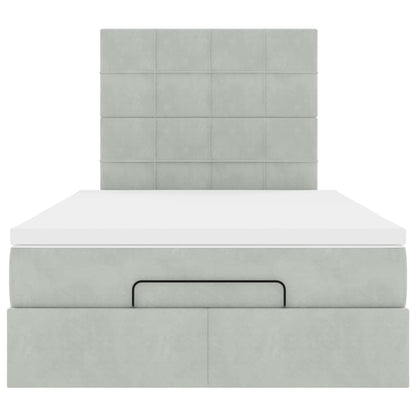 Struttura Letto Pouf con Materassi 120x200 cm Velluto