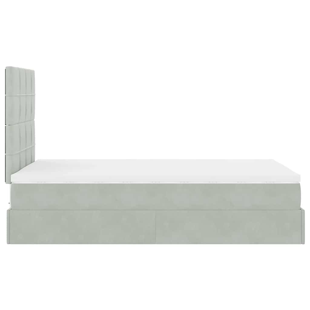 Struttura Letto Pouf con Materassi 120x200 cm Velluto | homemem39
