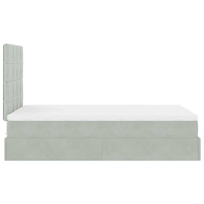 Struttura Letto Pouf con Materassi 120x200 cm Velluto | homemem39