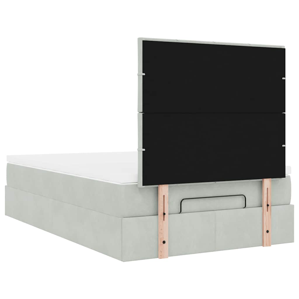 Struttura Letto Pouf con Materassi 120x200 cm Velluto | homemem39