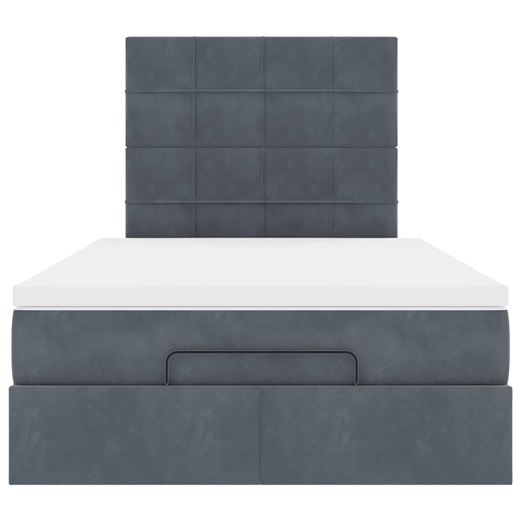Struttura Letto Pouf con Materassi 120x200 cm Velluto