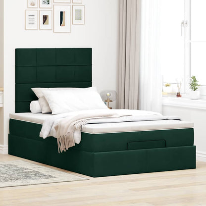 Struttura Letto Pouf con Materassi 120x200 cm Velluto