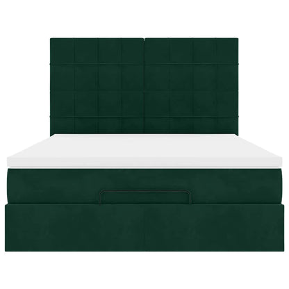Struttura Letto Pouf con Materassi 140x190 cm in Velluto | homemem39