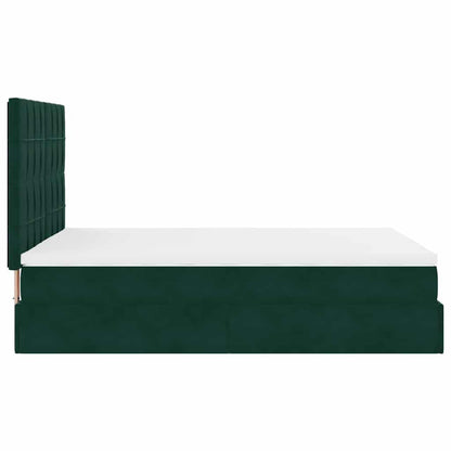 Struttura Letto Pouf con Materassi 140x190 cm in Velluto | homemem39