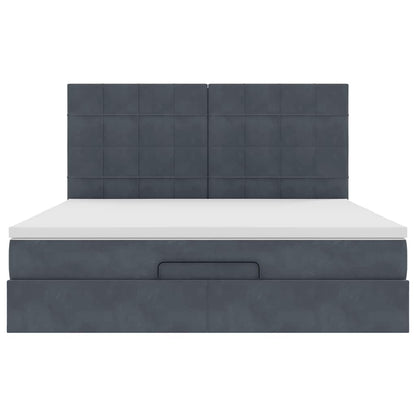 Struttura Letto Pouf con Materassi 180x200 cm Velluto | homemem39