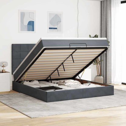 Struttura Letto Pouf con Materassi 180x200 cm Velluto | homemem39