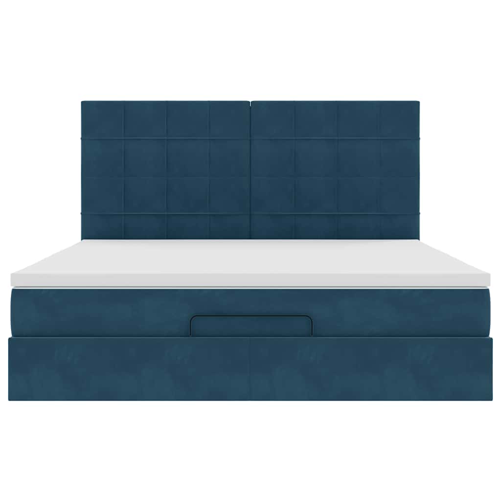 Struttura Letto Pouf con Materassi 180x200 cm Velluto | homemem39
