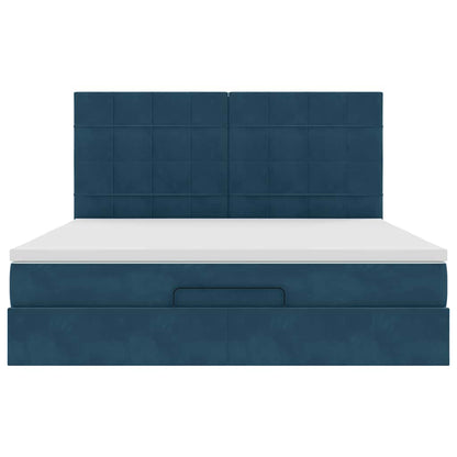 Struttura Letto Pouf con Materassi 180x200 cm Velluto | homemem39
