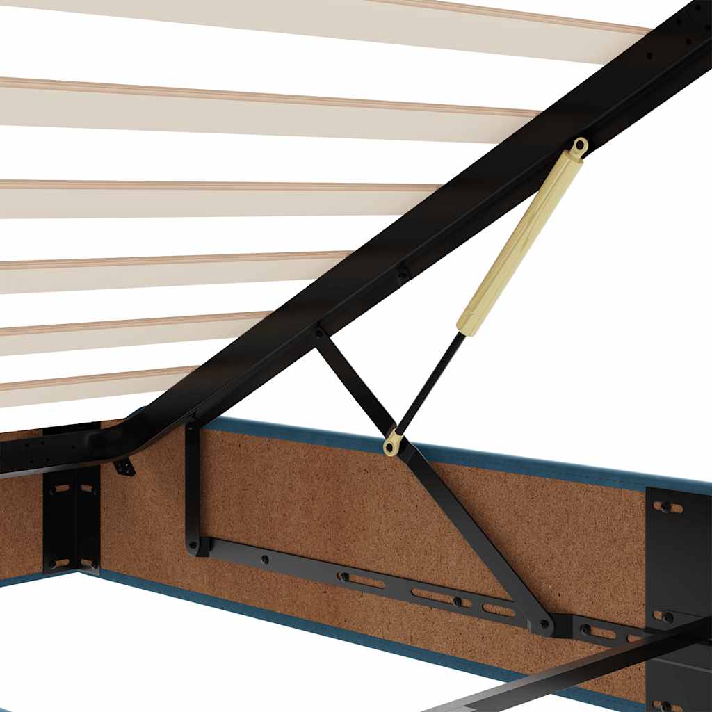Struttura Letto Pouf con Materassi 200x200 cm Velluto