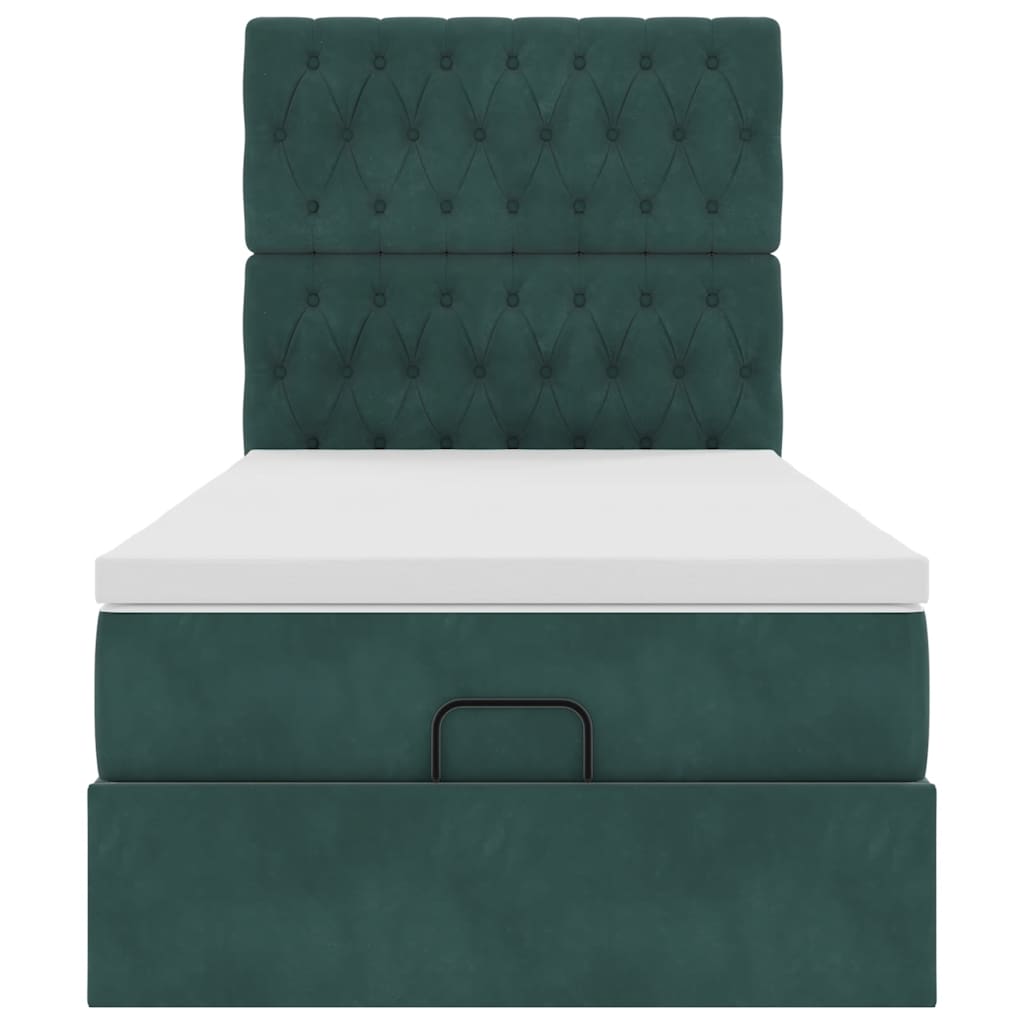 Struttura Letto Pouf con Materassi 80x200 cm Velluto