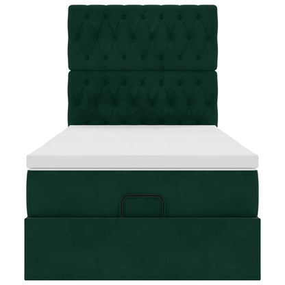 Struttura Letto Pouf con Materassi 80x200 cm Velluto