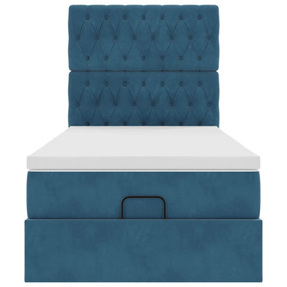 Struttura Letto Pouf con Materassi 80x200 cm Velluto