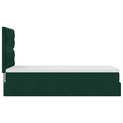 Struttura Letto Pouf con Materassi 90x190 cm in Velluto
