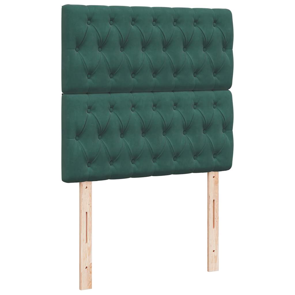 Struttura Letto Pouf con Materassi 90x190 cm in Velluto