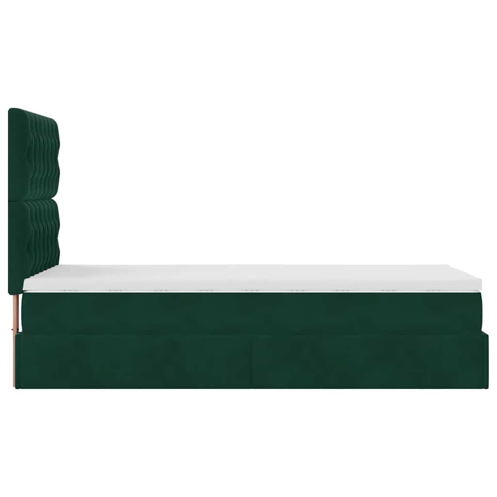 Struttura Letto Pouf con Materassi 90x200 cm in Velluto