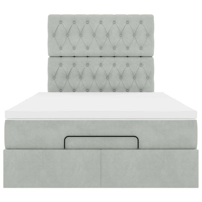 Struttura Letto Pouf con Materassi 120x190 cm Velluto