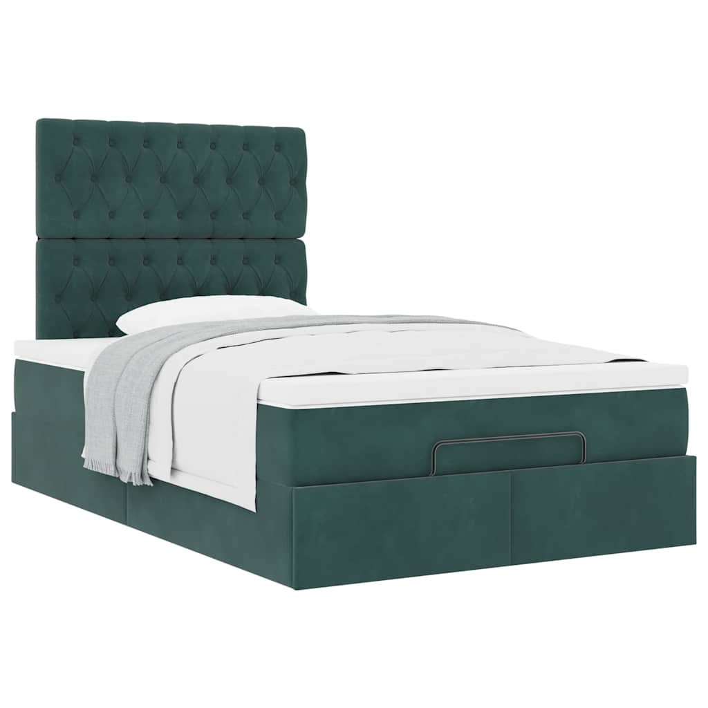 Struttura Letto Pouf con Materassi 120x190 cm Velluto | homemem39