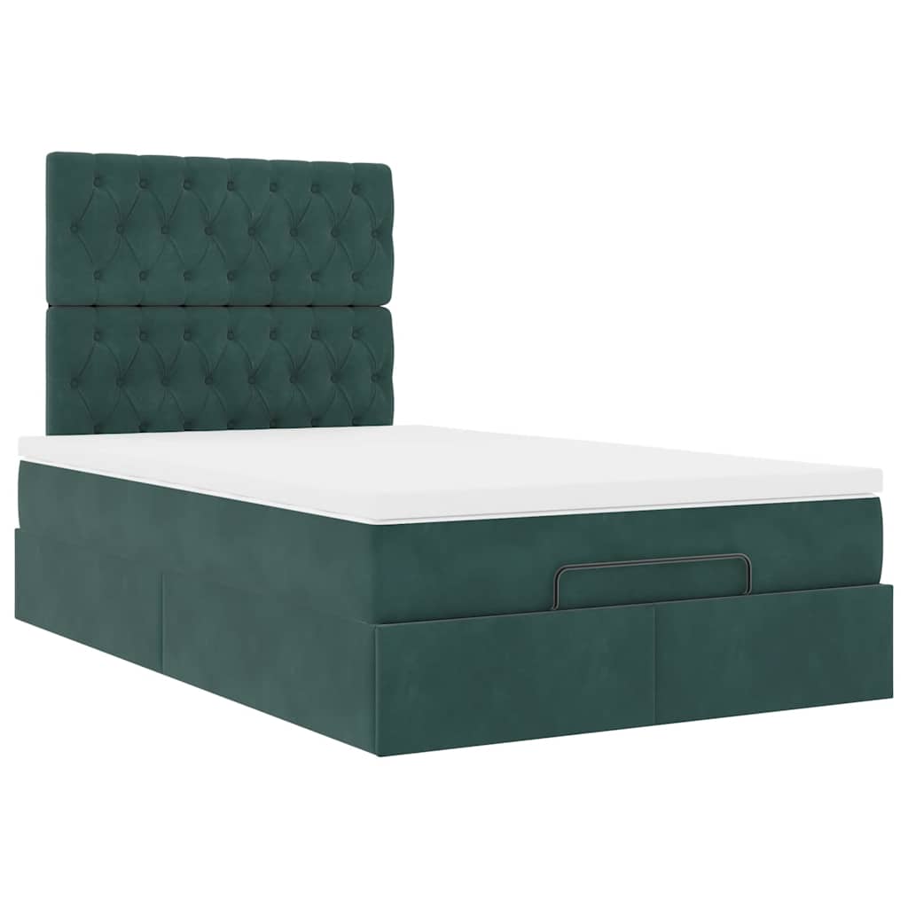Struttura Letto Pouf con Materassi 120x190 cm Velluto | homemem39