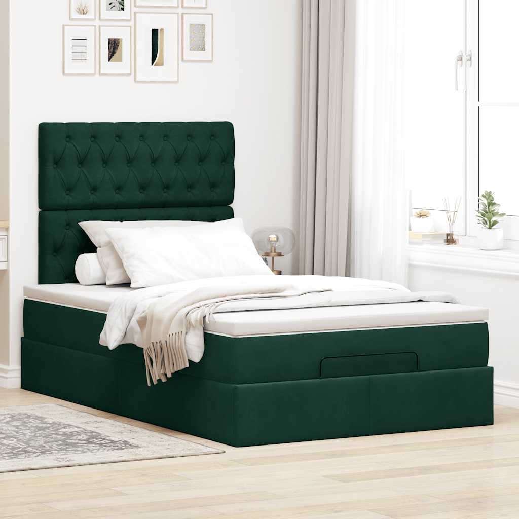 Struttura Letto Pouf con Materassi 120x200 cm Velluto | homemem39