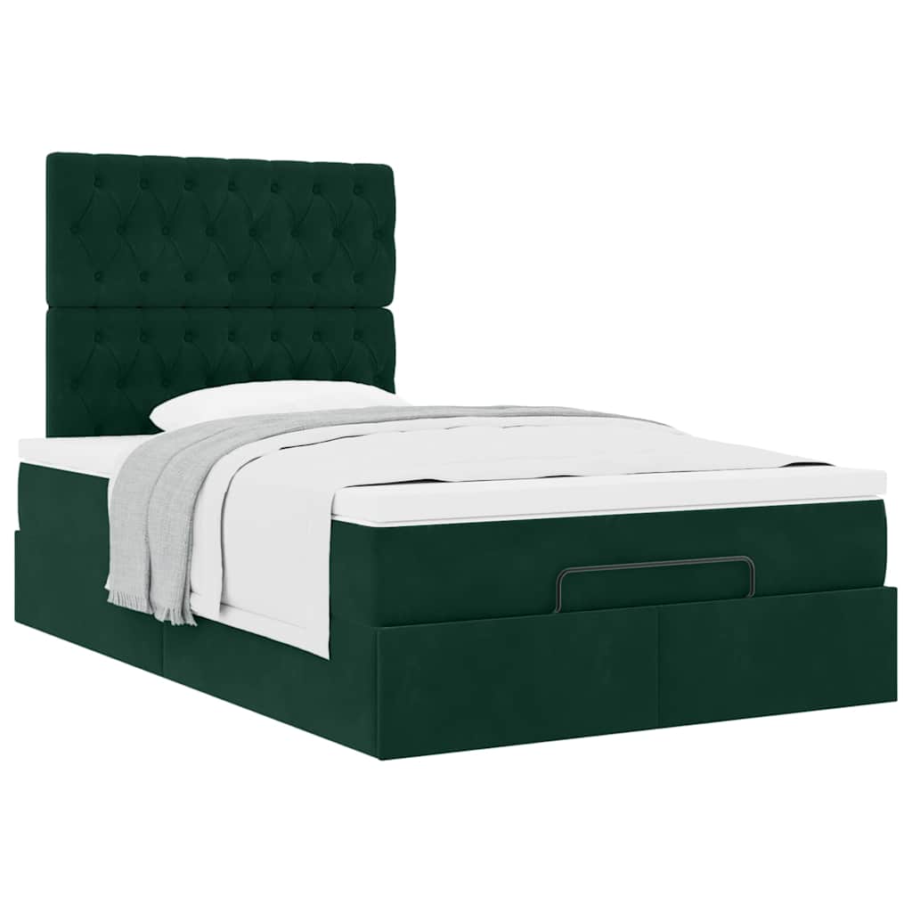 Struttura Letto Pouf con Materassi 120x200 cm Velluto | homemem39