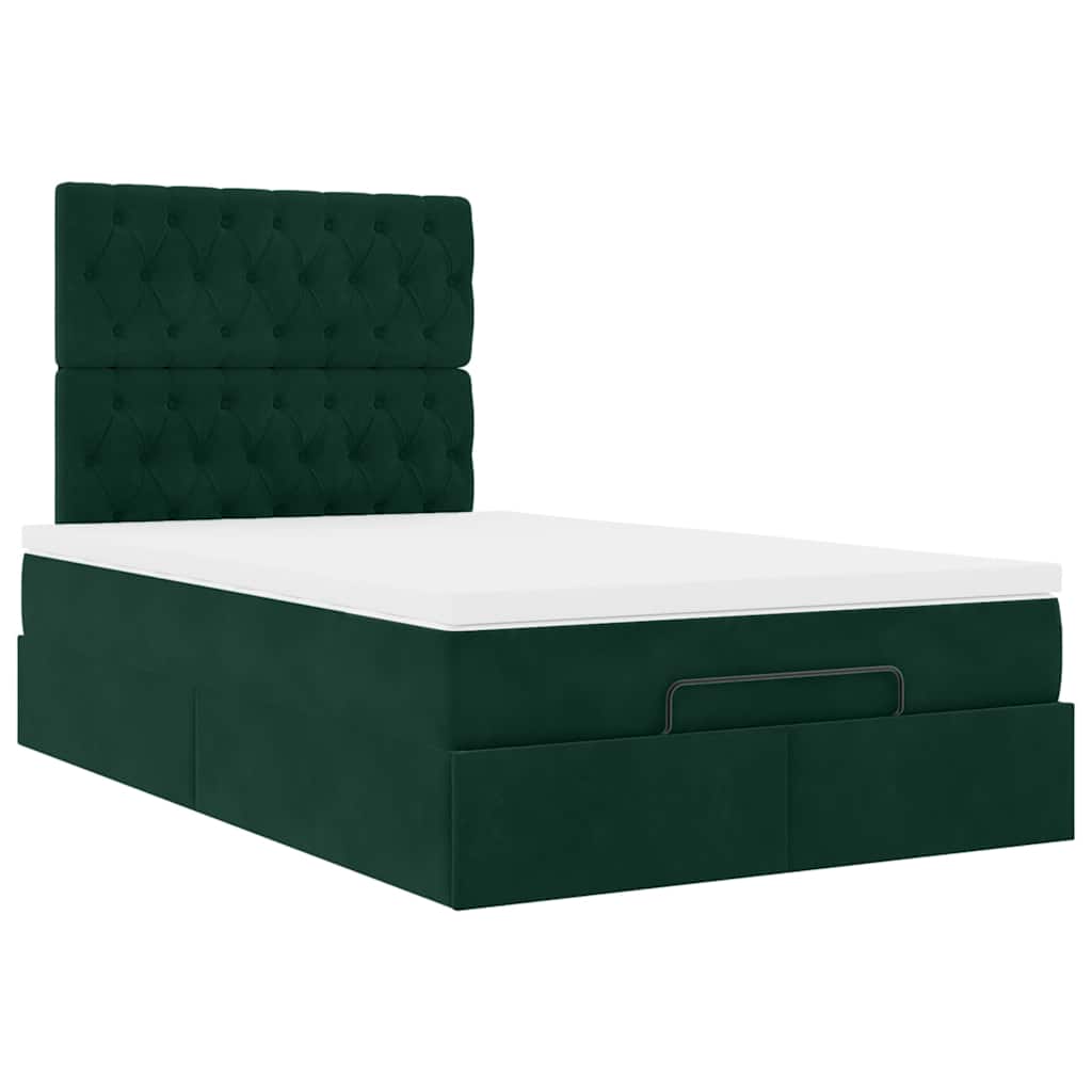 Struttura Letto Pouf con Materassi 120x200 cm Velluto | homemem39
