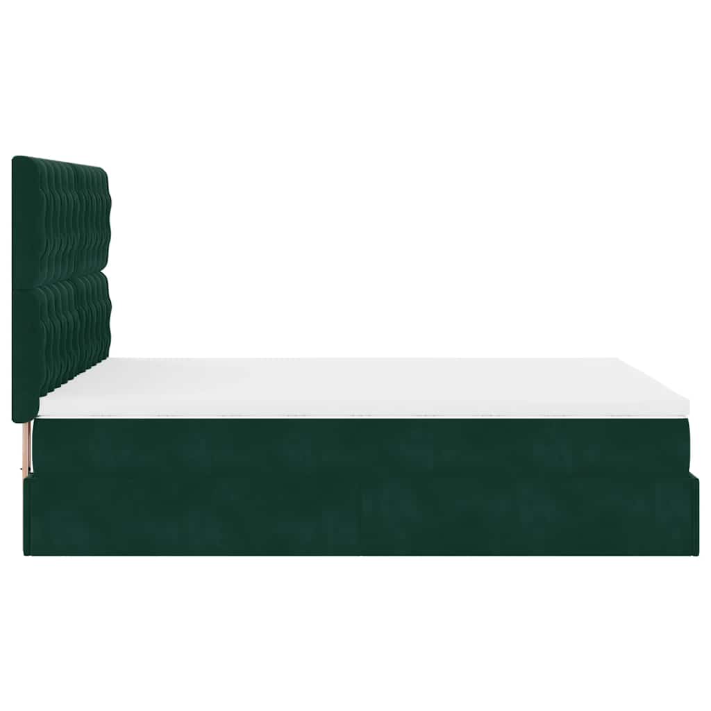 Struttura Letto Pouf con Materassi 140x190 cm in Velluto | homemem39
