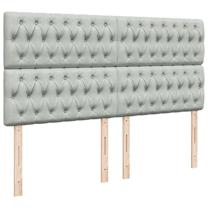 Struttura Letto Pouf con Materassi 160x200 cm in Velluto