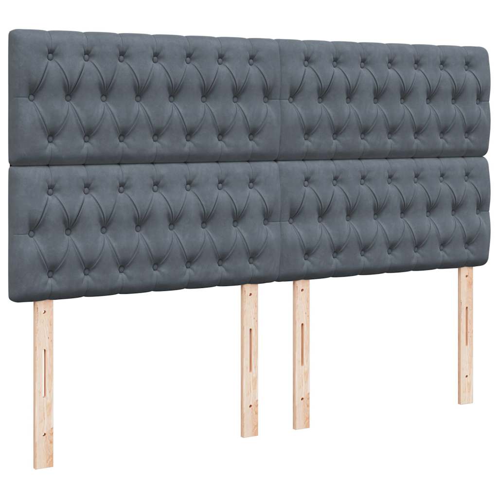 Struttura Letto Pouf con Materassi 160x200 cm in Velluto