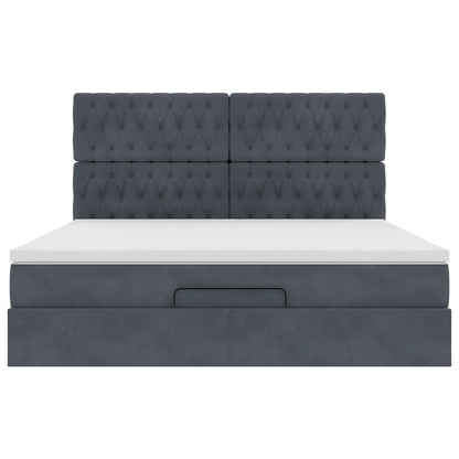 Struttura Letto Pouf con Materassi 180x200 cm Velluto | homemem39
