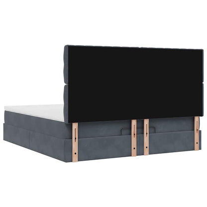 Struttura Letto Pouf con Materassi 180x200 cm Velluto | homemem39