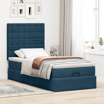 Struttura Letto Pouf con Materassi 80x200 cm Velluto | homemem39