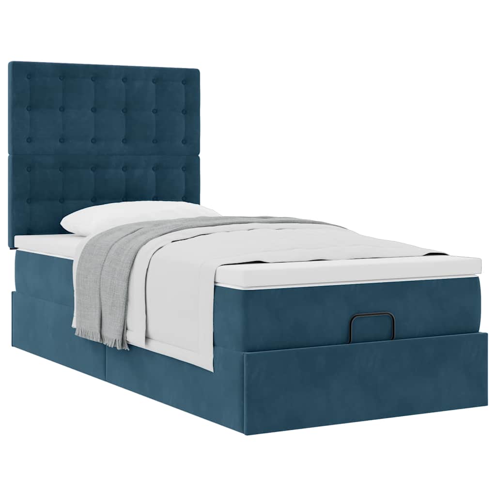 Struttura Letto Pouf con Materassi 80x200 cm Velluto | homemem39