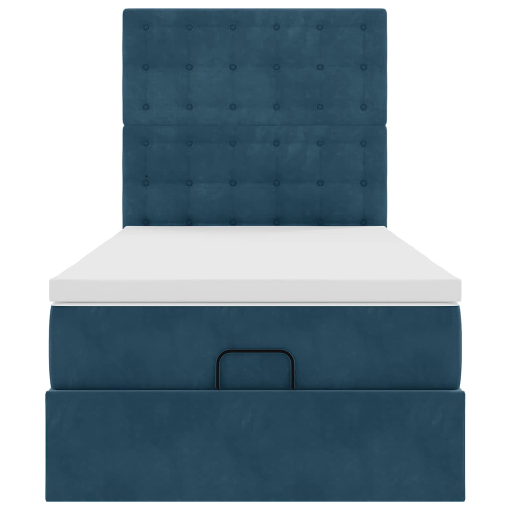 Struttura Letto Pouf con Materassi 80x200 cm Velluto | homemem39