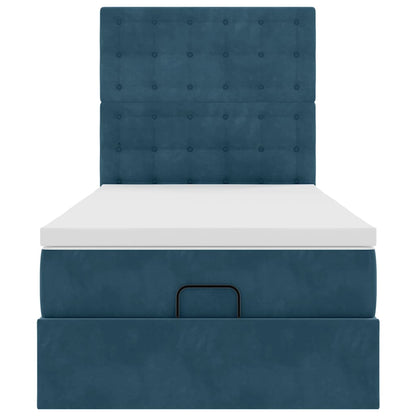 Struttura Letto Pouf con Materassi 100x200 cm Velluto
