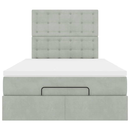 Struttura Letto Pouf con Materassi 120x190 cm Velluto