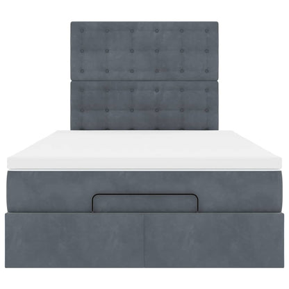 Struttura Letto Pouf con Materassi 80x200 cm Velluto