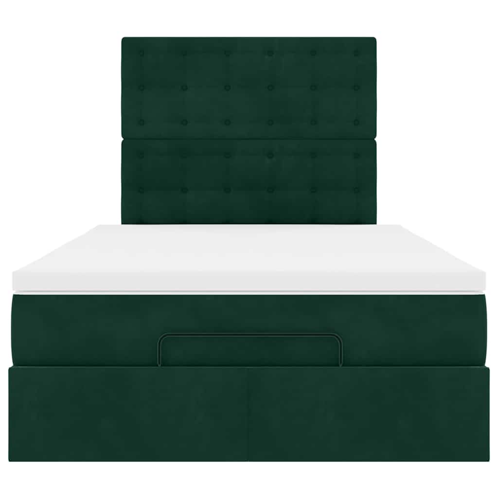 Struttura Letto Pouf con Materassi 120x190 cm Velluto