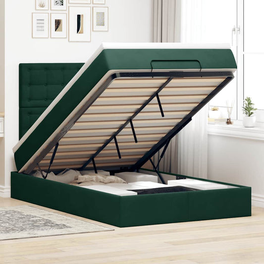 Struttura Letto Pouf con Materassi 120x190 cm Velluto