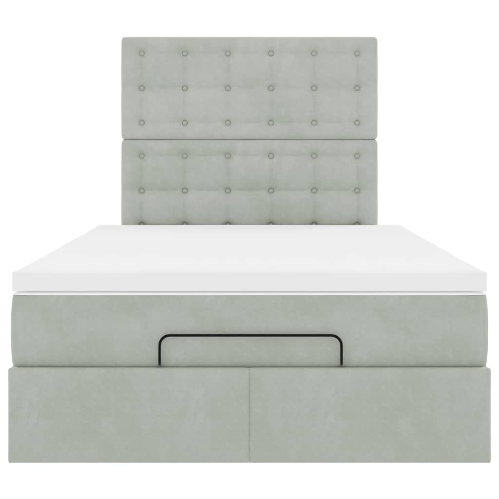 Struttura Letto Pouf con Materassi 120x200 cm Velluto - homemem39