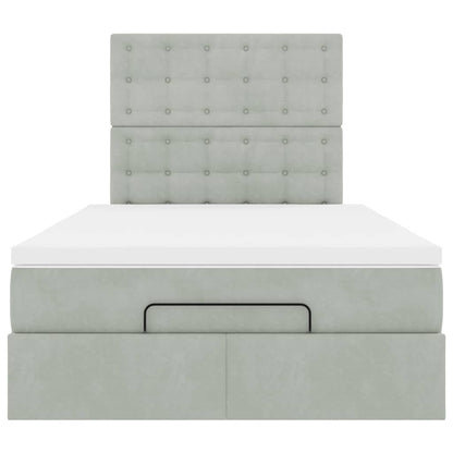 Struttura Letto Pouf con Materassi 120x200 cm Velluto - homemem39