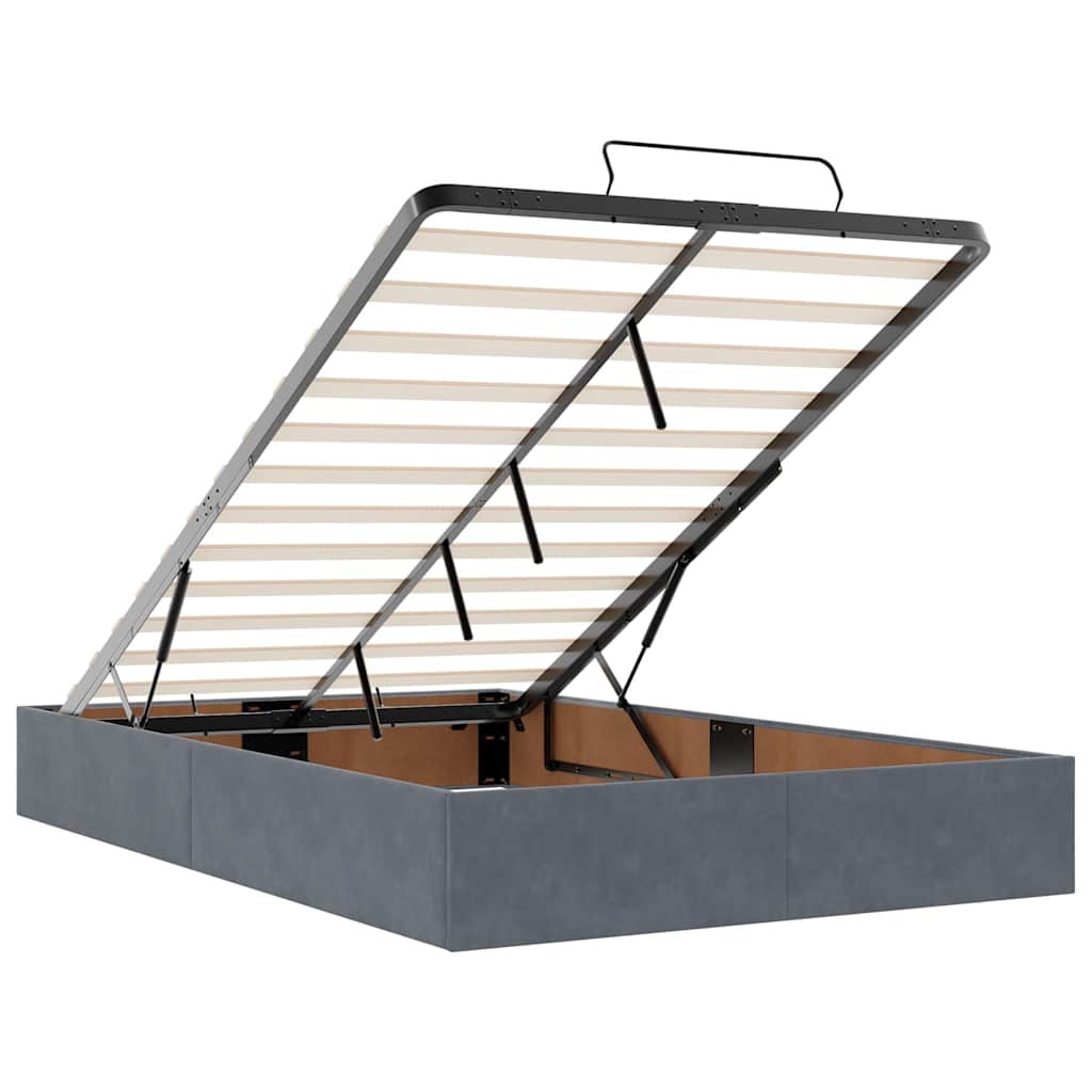 Struttura Letto Pouf con Materassi 120x200 cm Velluto - homemem39