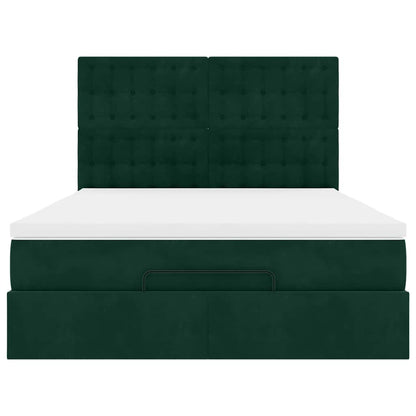 Struttura Letto Pouf con Materassi 140x190 cm in Velluto | homemem39