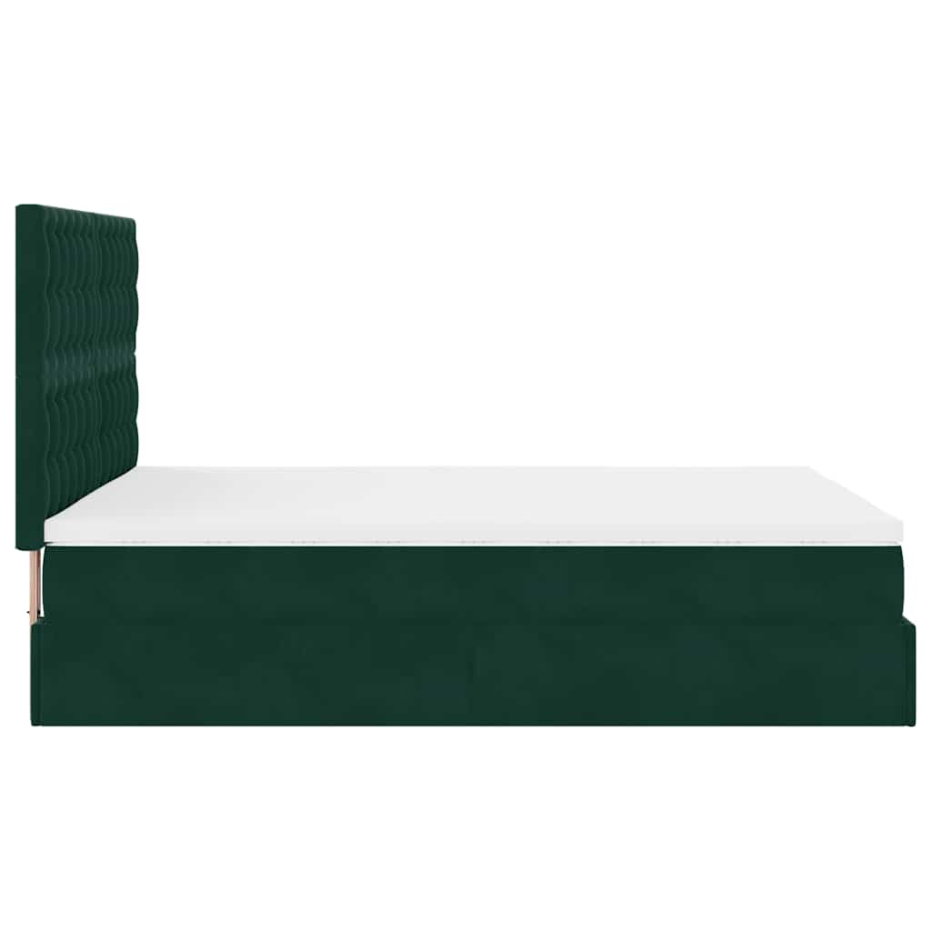 Struttura Letto Pouf con Materassi 140x190 cm in Velluto | homemem39