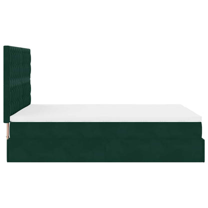 Struttura Letto Pouf con Materassi 140x190 cm in Velluto | homemem39
