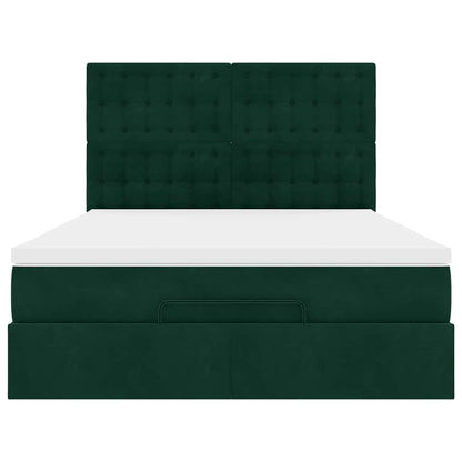 Struttura Letto Pouf con Materassi 160x200 cm Velluto