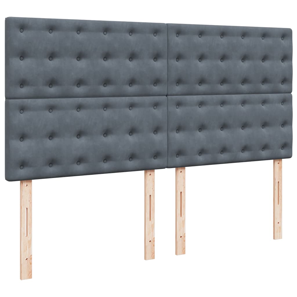 Struttura Letto Pouf con Materassi 180x200 cm Velluto