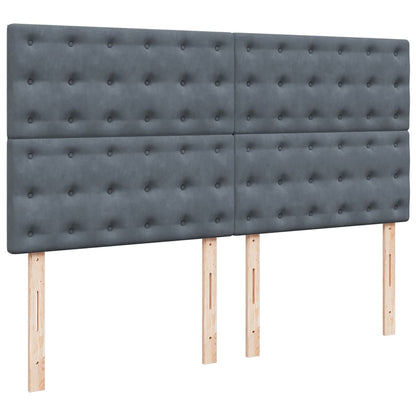 Struttura Letto Pouf con Materassi 180x200 cm Velluto