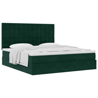Struttura Letto Pouf con Materassi 200x200 cm Velluto | homemem39