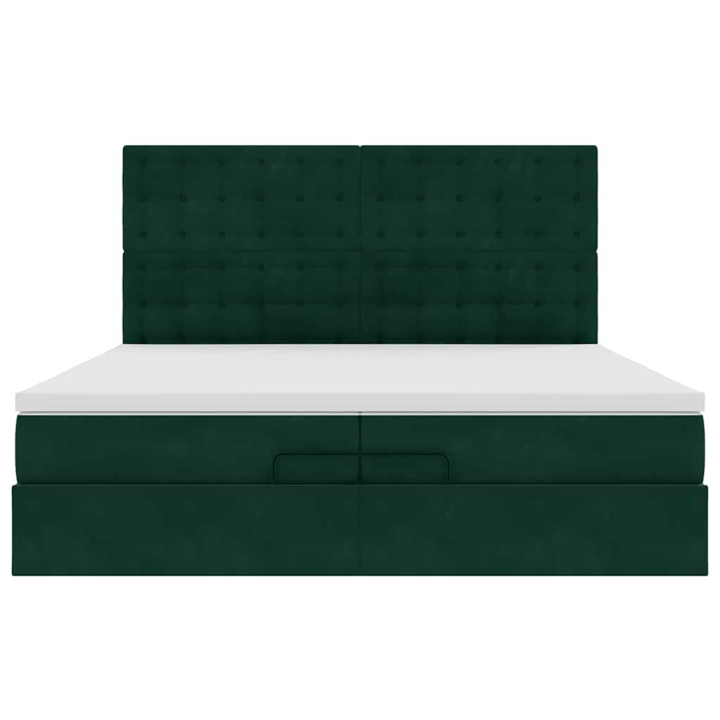 Struttura Letto Pouf con Materassi 200x200 cm Velluto | homemem39