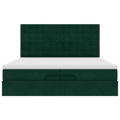 Struttura Letto Pouf con Materassi 200x200 cm Velluto | homemem39